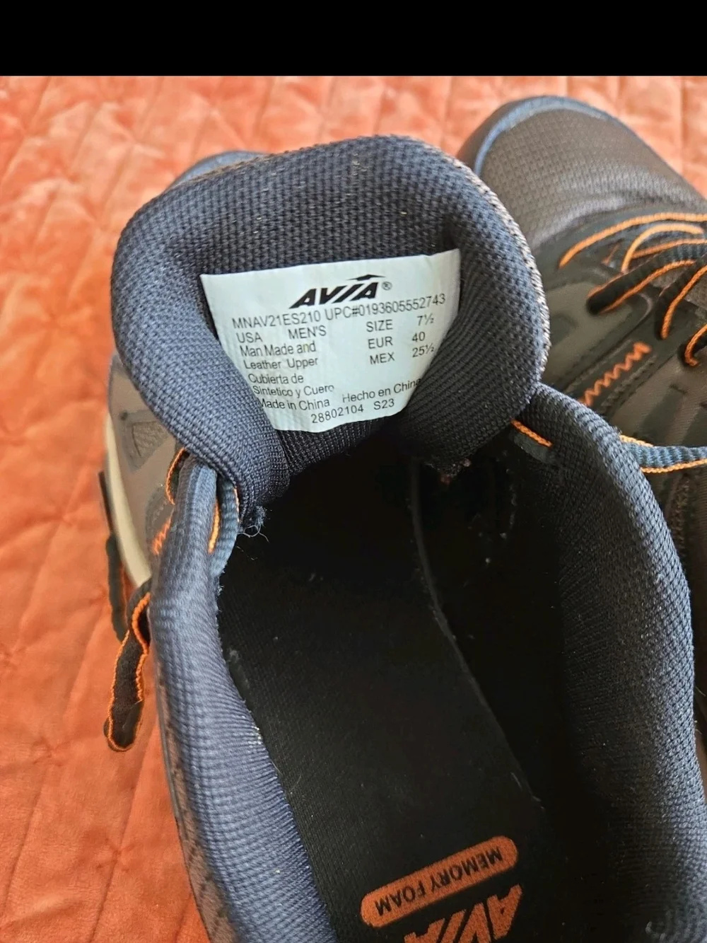 Avia Men's Brown/Black Jag Trail hiking Sneaker,mens 7.5 ,xlnt.cond.